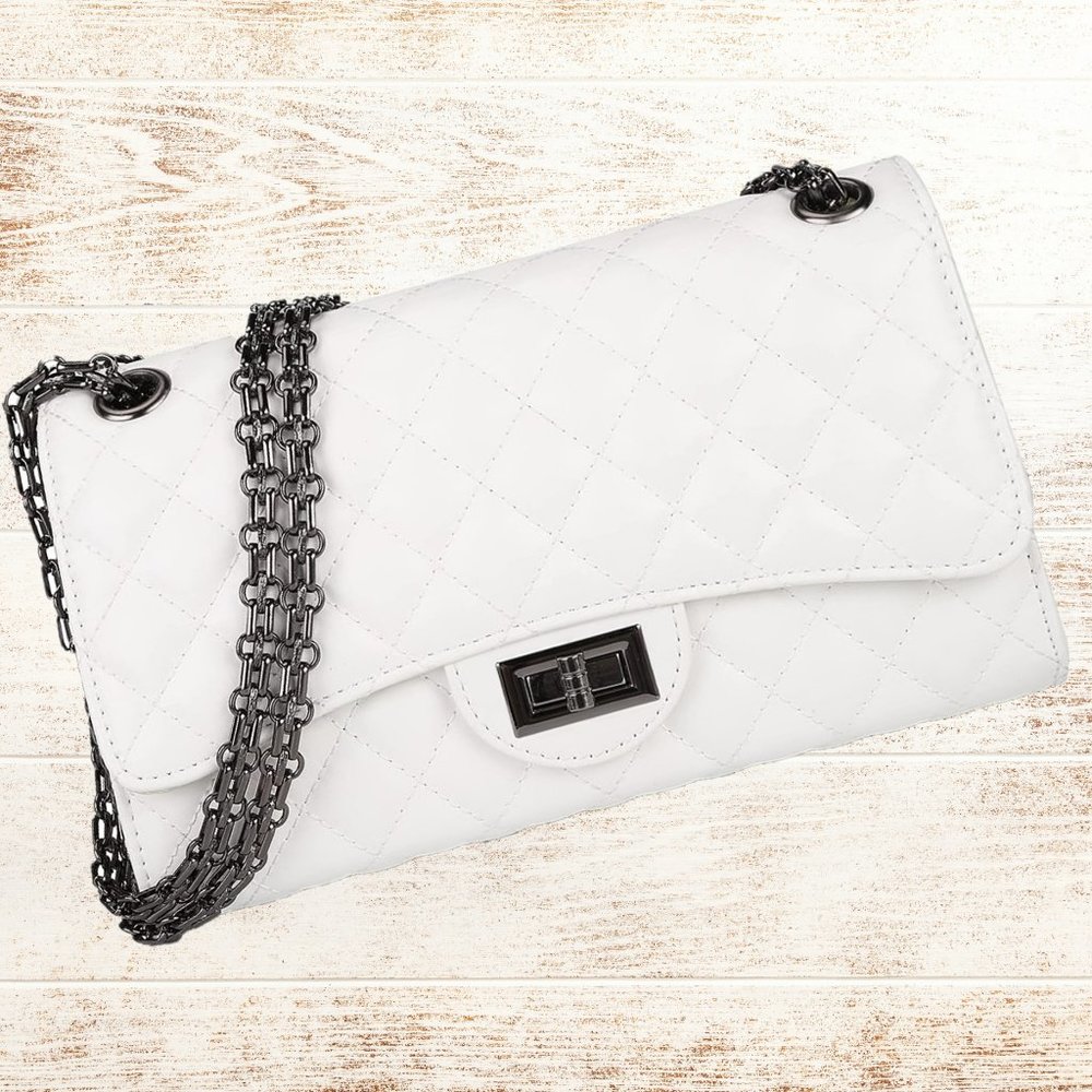 Crossbody Bag Shoulder Purse Evening Clutch Womens Handbag Ladies Fashion White